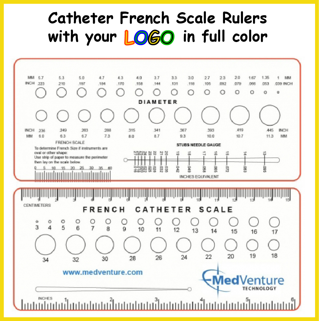 Promotional Catheter French Scale Rulers/Gauges/Templates